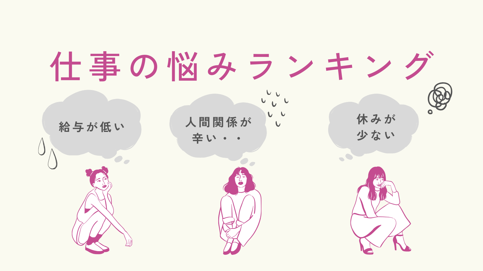 仕事の悩みをランキングで整理｜原因と対処法、転職判断まで