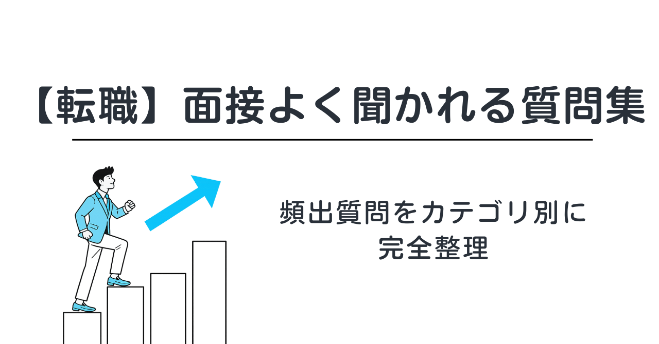 【転職】面接よく聞かれる質問集｜頻出質問をカテゴリ別に完全整理