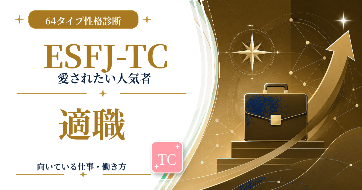 ESFJ-TC（愛されたい人気者）の適職と向いている仕事を紹介する64タイプ性格診断のアイキャッチ画像