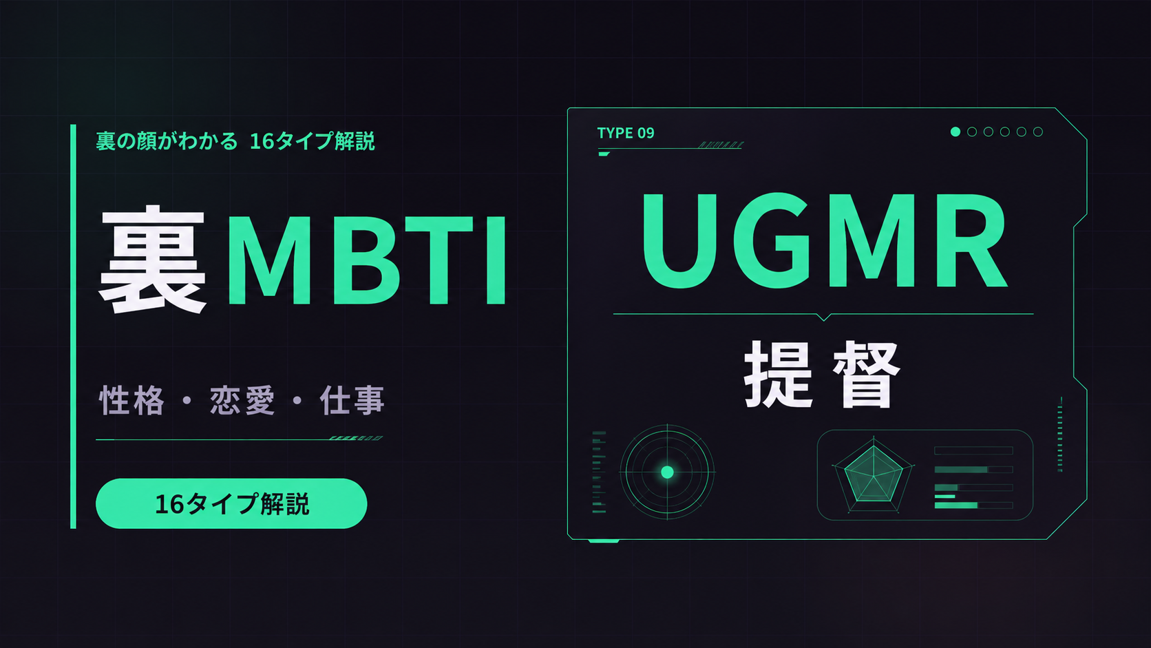 裏MBTI 提督タイプ（UGMR）の性格・相性・仕事を解説するアイキャッチ画像