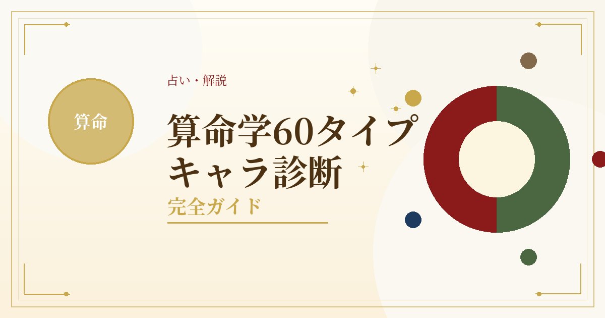 算命学60タイプキャラ診断の60タイプ一覧・相性・ランキングをまとめた完全ガイドのアイキャッチ画像