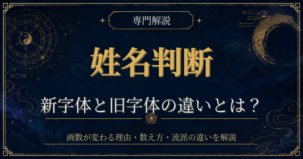 姓名判断 新字体 旧字体を専門解説する姓名判断シリーズのイメージ