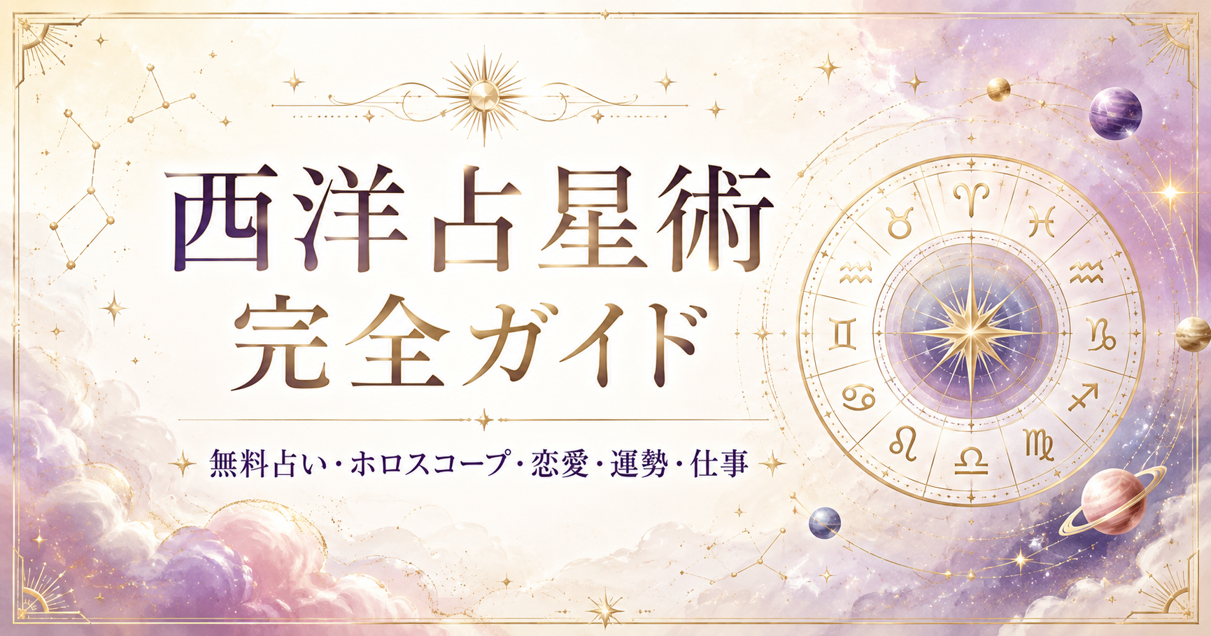 西洋占星術完全ガイド｜無料占い・ホロスコープ・恋愛・運勢・仕事