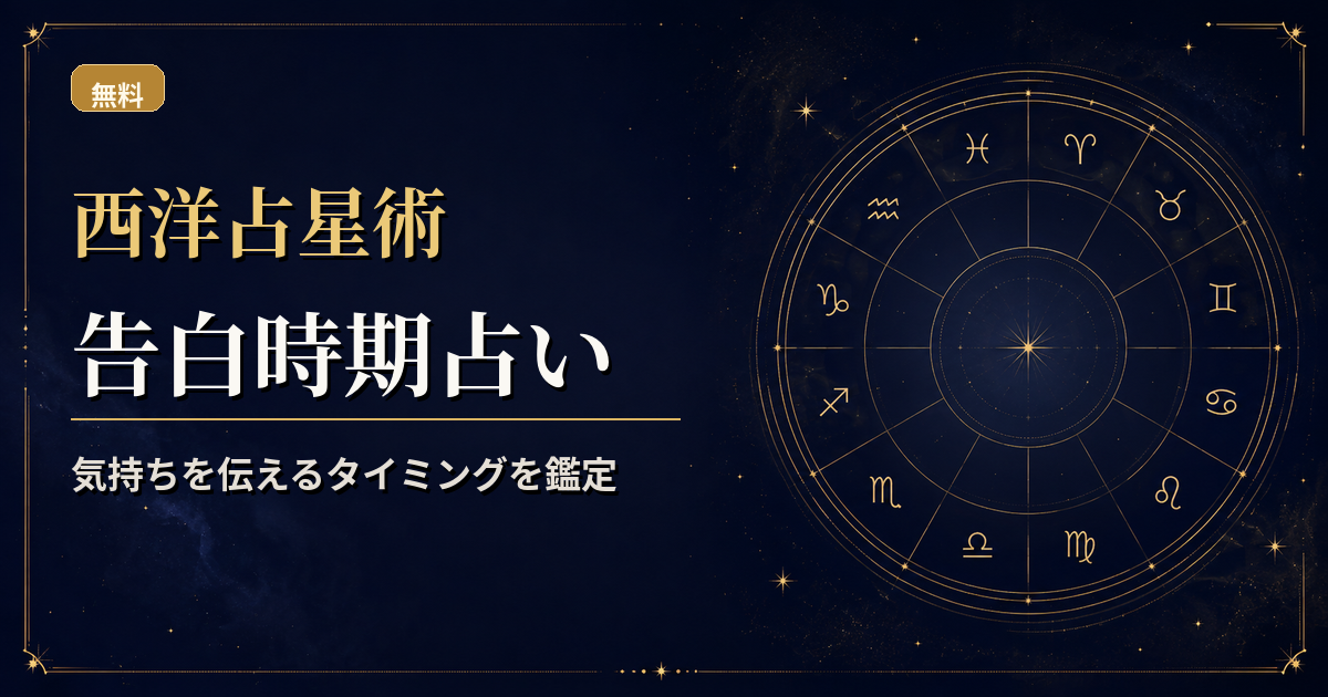 金星・水星・月の天体推移を日付軸に並べ、告白しやすい時期を読む西洋占星術アイキャッチ