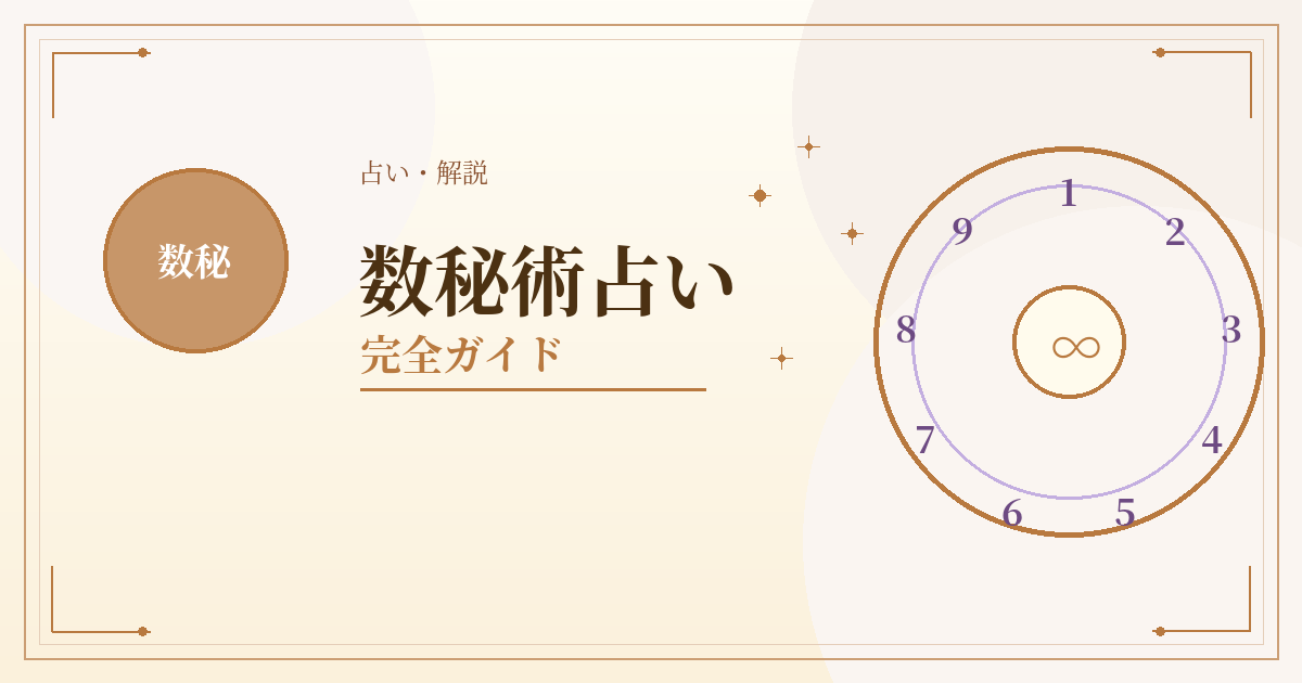 数秘術占いの運命数・相性・恋愛・適職・今年・今月・今日をまとめた完全ガイドのアイキャッチ画像