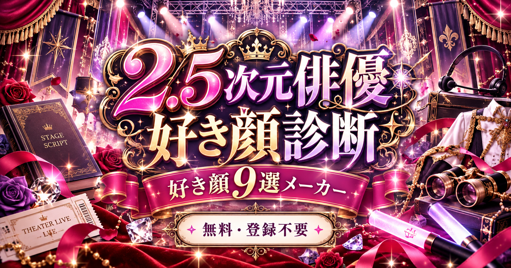 2.5次元俳優好き顔診断で好き顔9選と顔タイプを分析