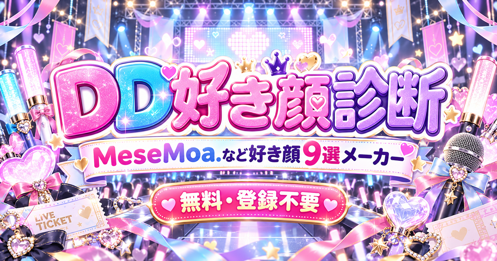 DD好き顔診断でMeseMoa.など株式会社DDメンバーから好き顔9選を作成