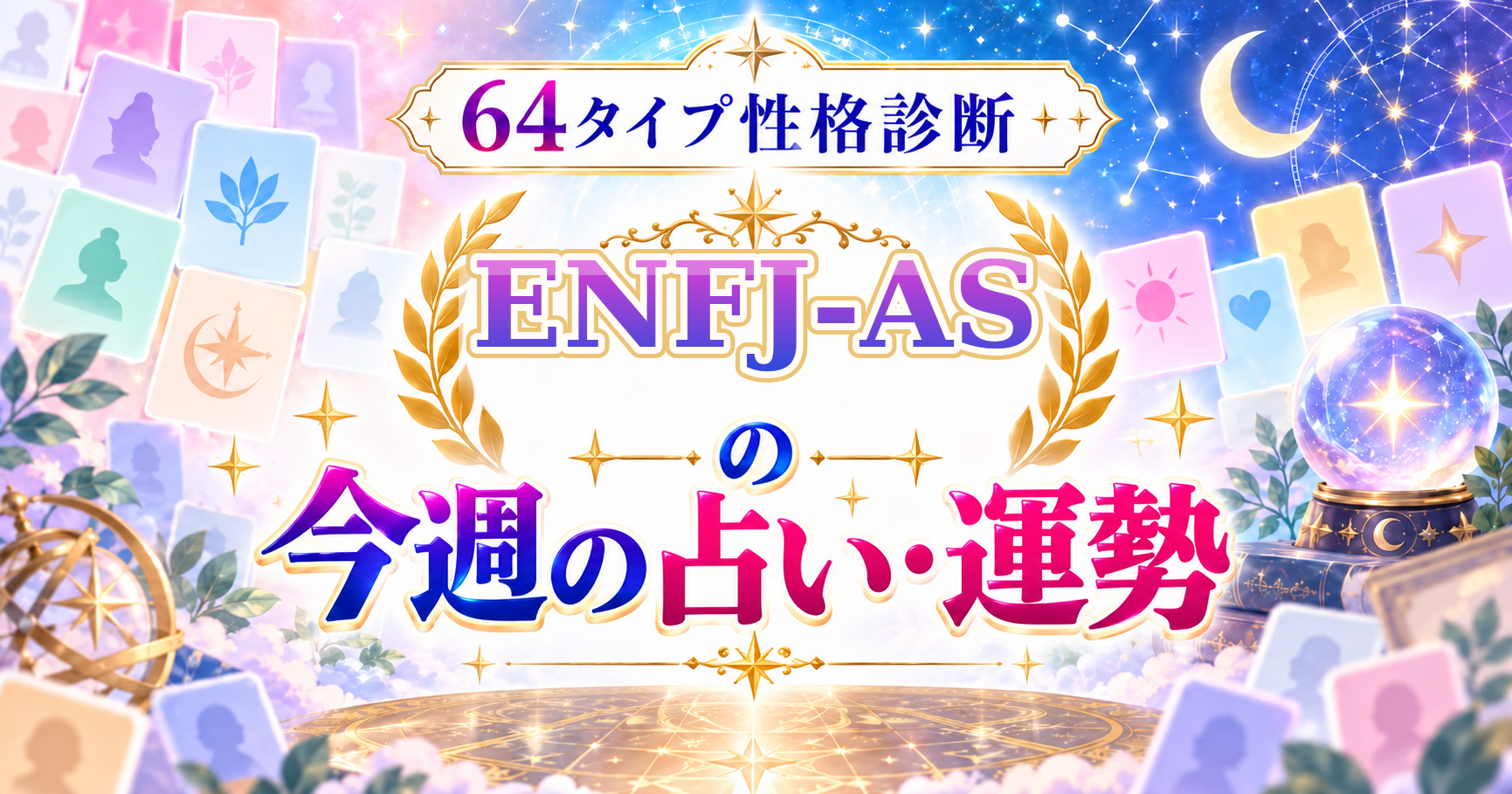 64タイプ性格診断のENFJ-AS（信念の指導者）の今週の占い・運勢を紹介する画像