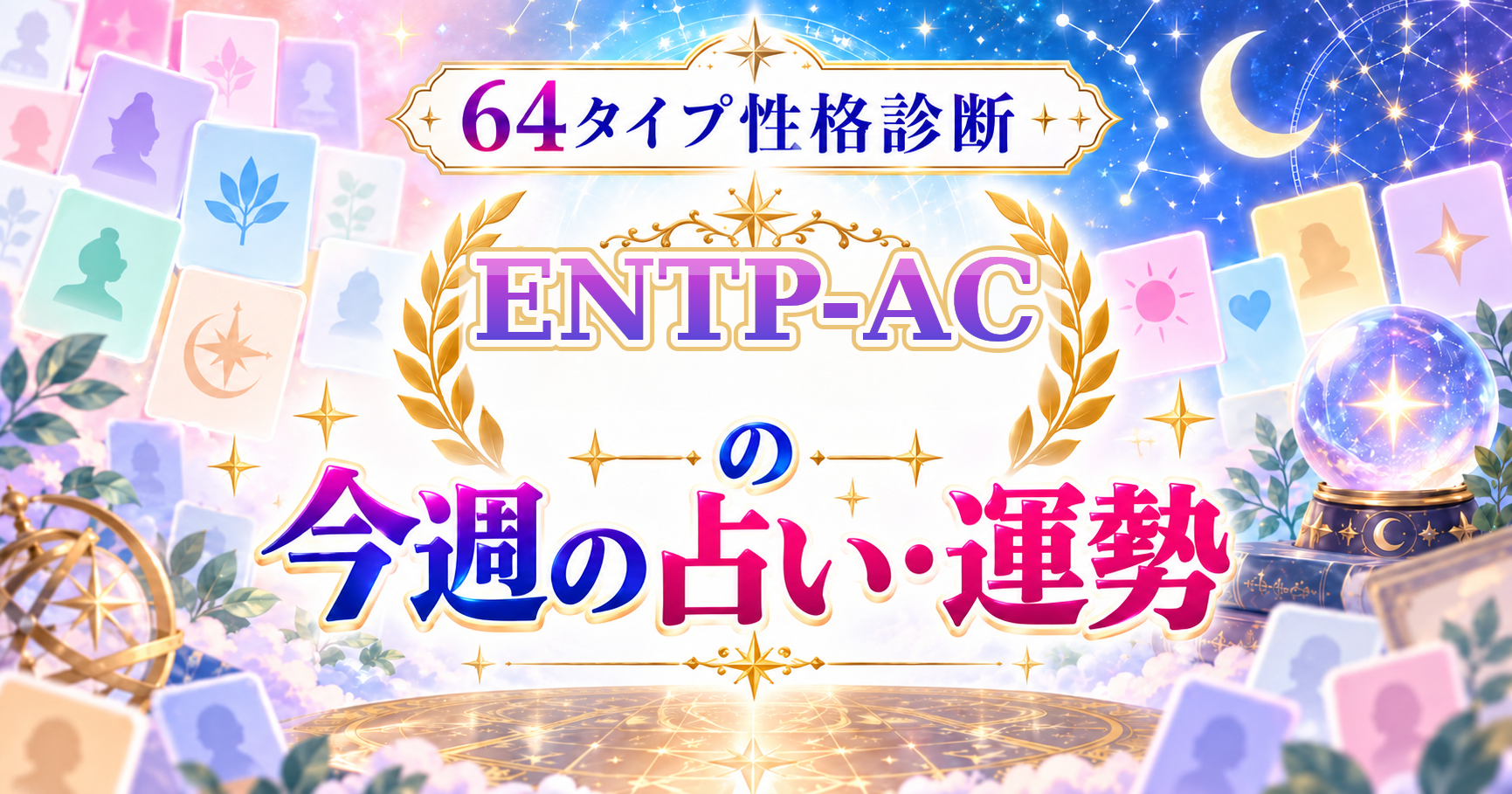 64タイプ性格診断のENTP-AC（協創のアイデアマン）の今週の占い・運勢を紹介する画像