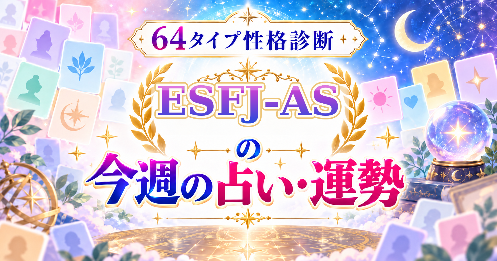 64タイプ性格診断のESFJ-AS（信念のお節介焼き）の今週の占い・運勢を紹介する画像