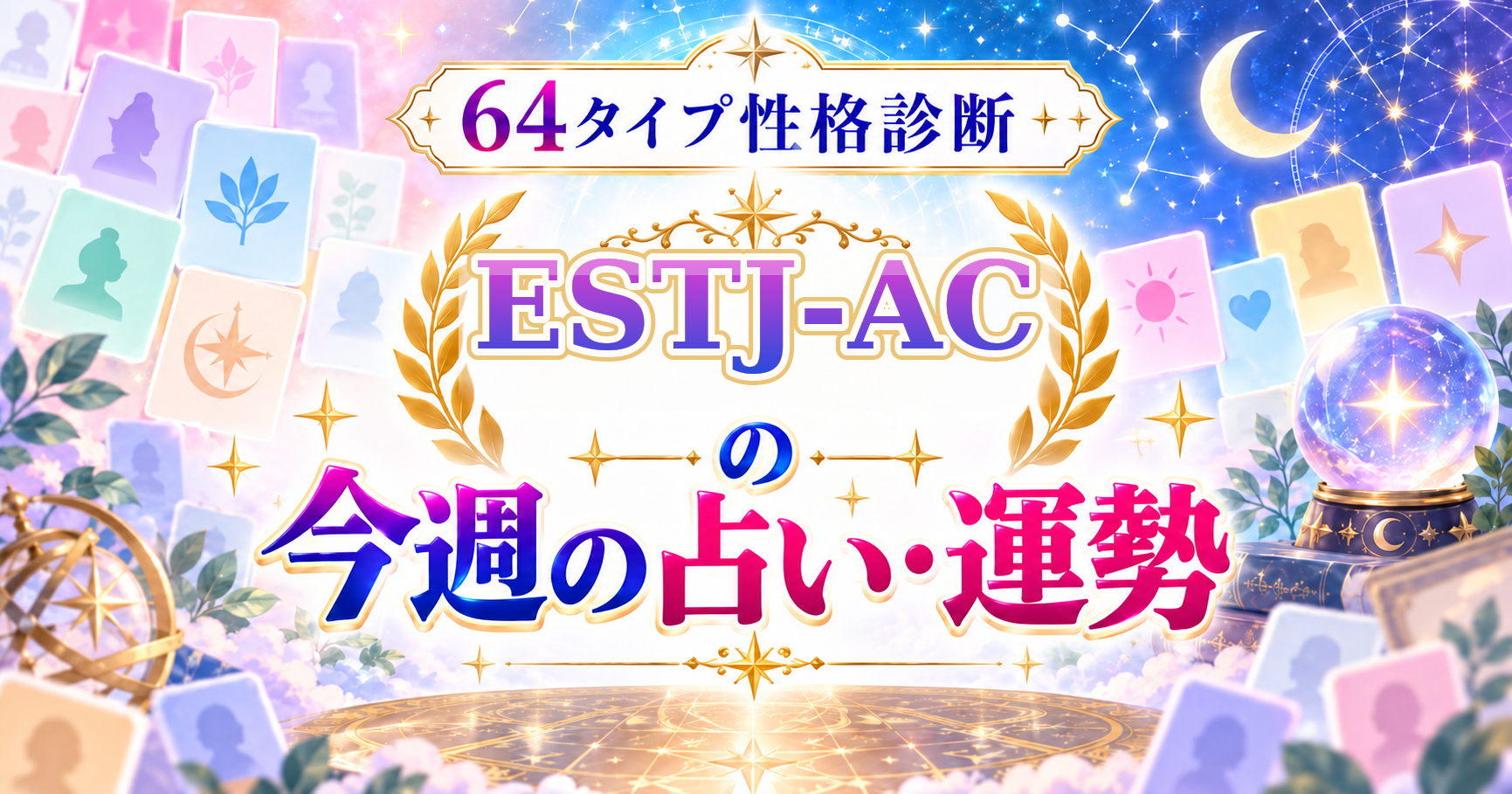 64タイプ性格診断のESTJ-AC（公明正大なコミュニティリーダー）の今週の占い・運勢を紹介する画像
