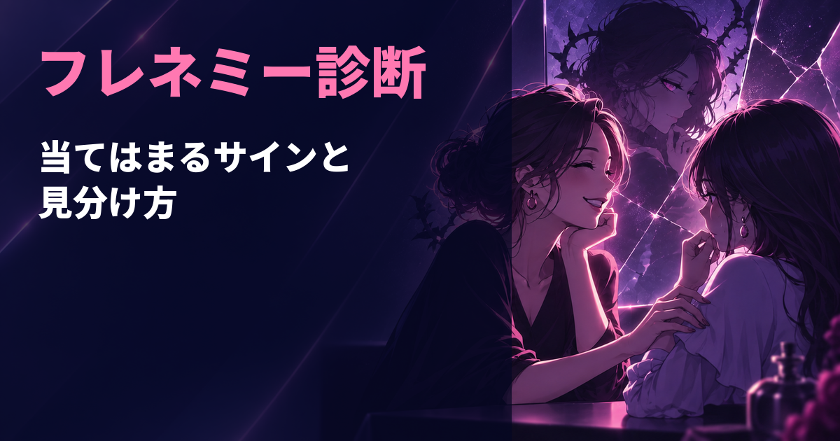 自分や身近な人がフレネミーかもしれない時のサインを示すアイキャッチ画像