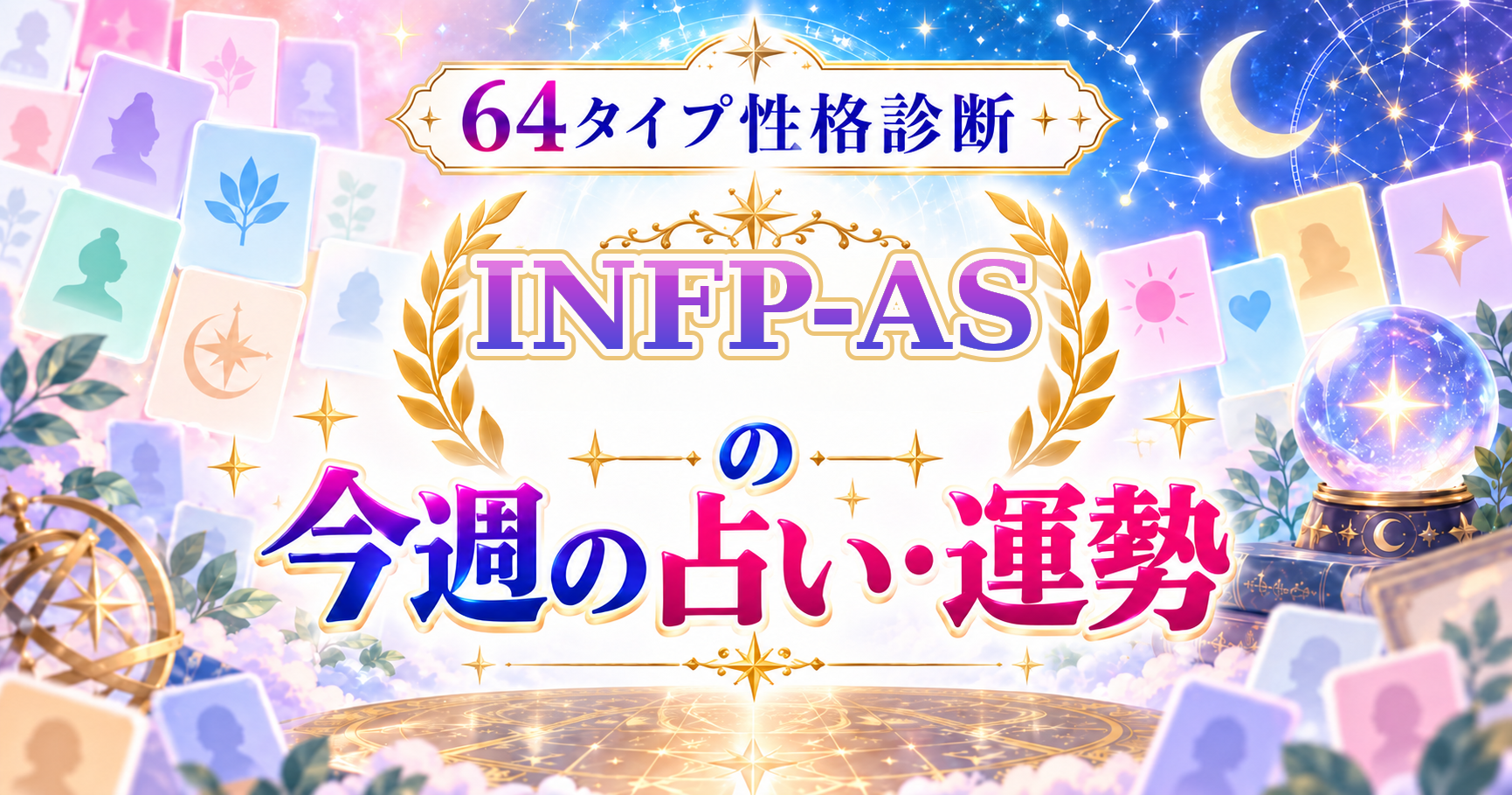 64タイプ性格診断のINFP-AS（信念を貫く詩人）の今週の占い・運勢を紹介する画像
