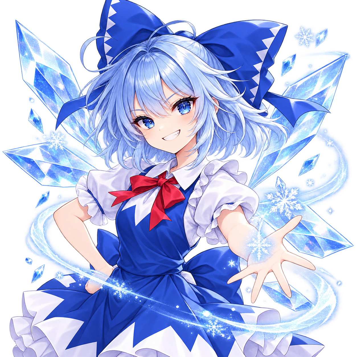 チルノをモチーフにした東方キャラ診断のオリジナル二次創作イラスト