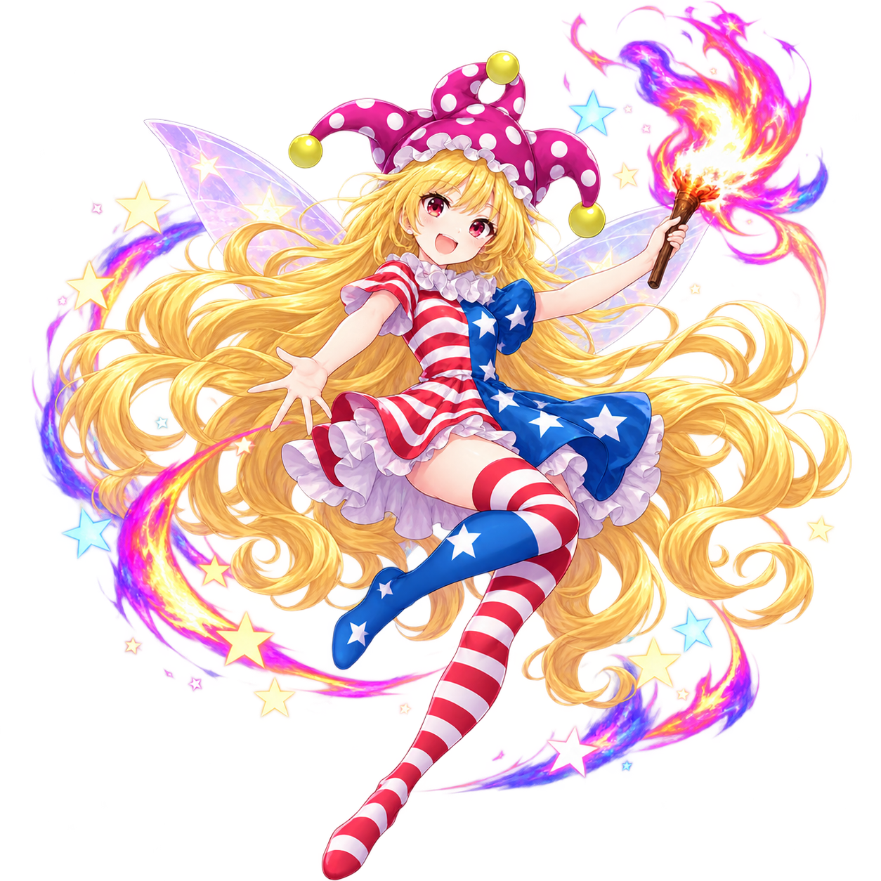 クラウンピースをモチーフにした東方キャラ診断のオリジナル二次創作イラスト