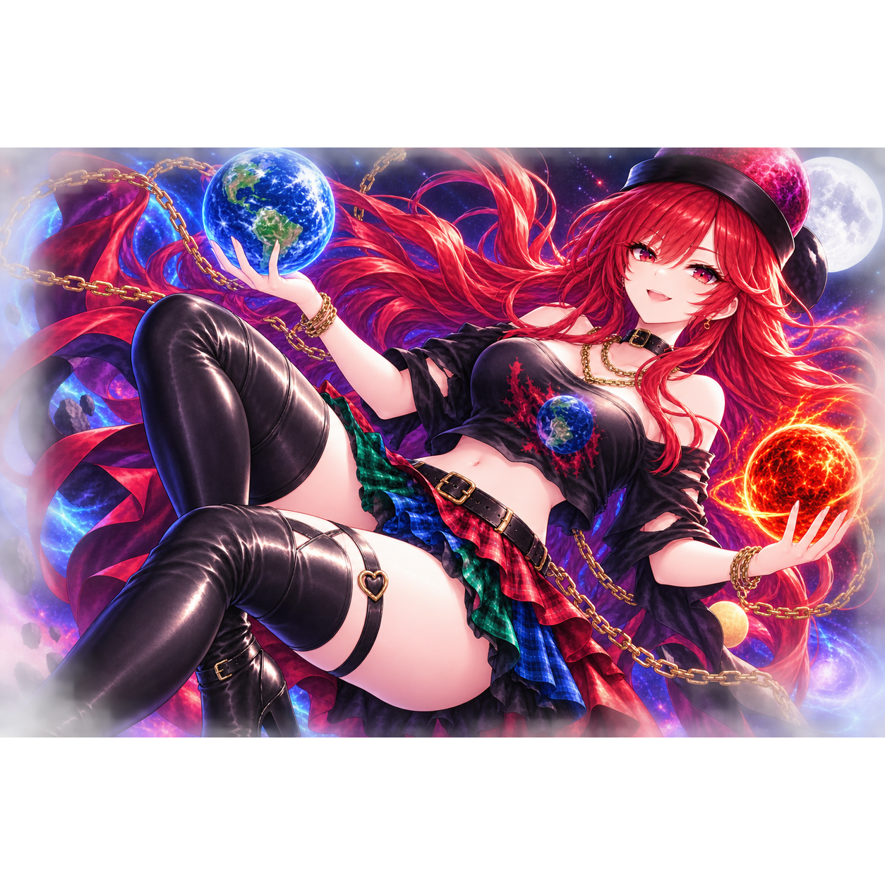 ヘカーティア・ラピスラズリをモチーフにした東方キャラ診断のオリジナル二次創作イラスト