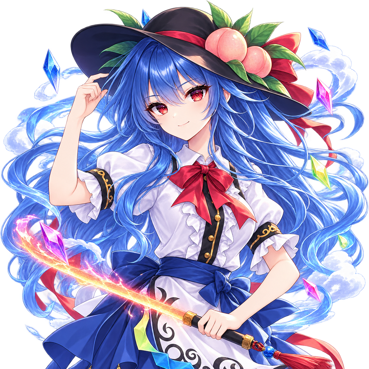 比那名居天子をモチーフにした東方キャラ診断のオリジナル二次創作イラスト