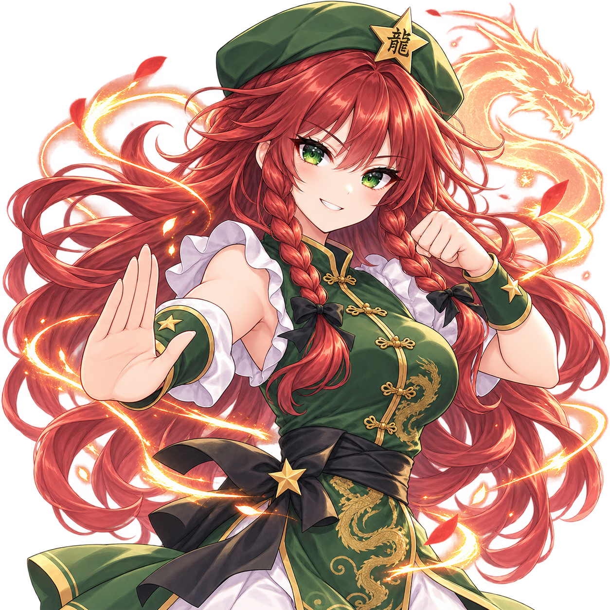 紅美鈴をモチーフにした東方キャラ診断のオリジナル二次創作イラスト
