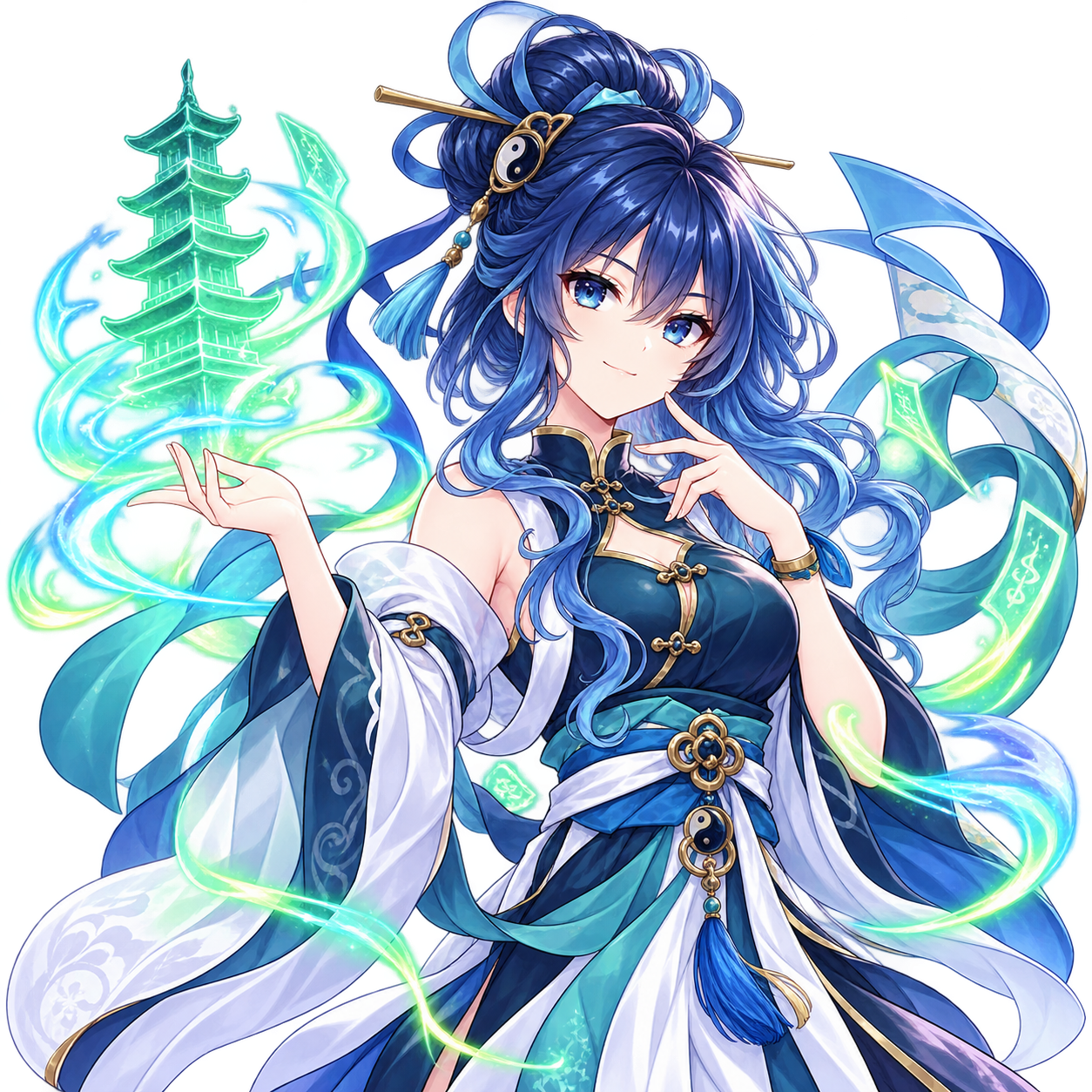 霍青娥をモチーフにした東方キャラ診断のオリジナル二次創作イラスト