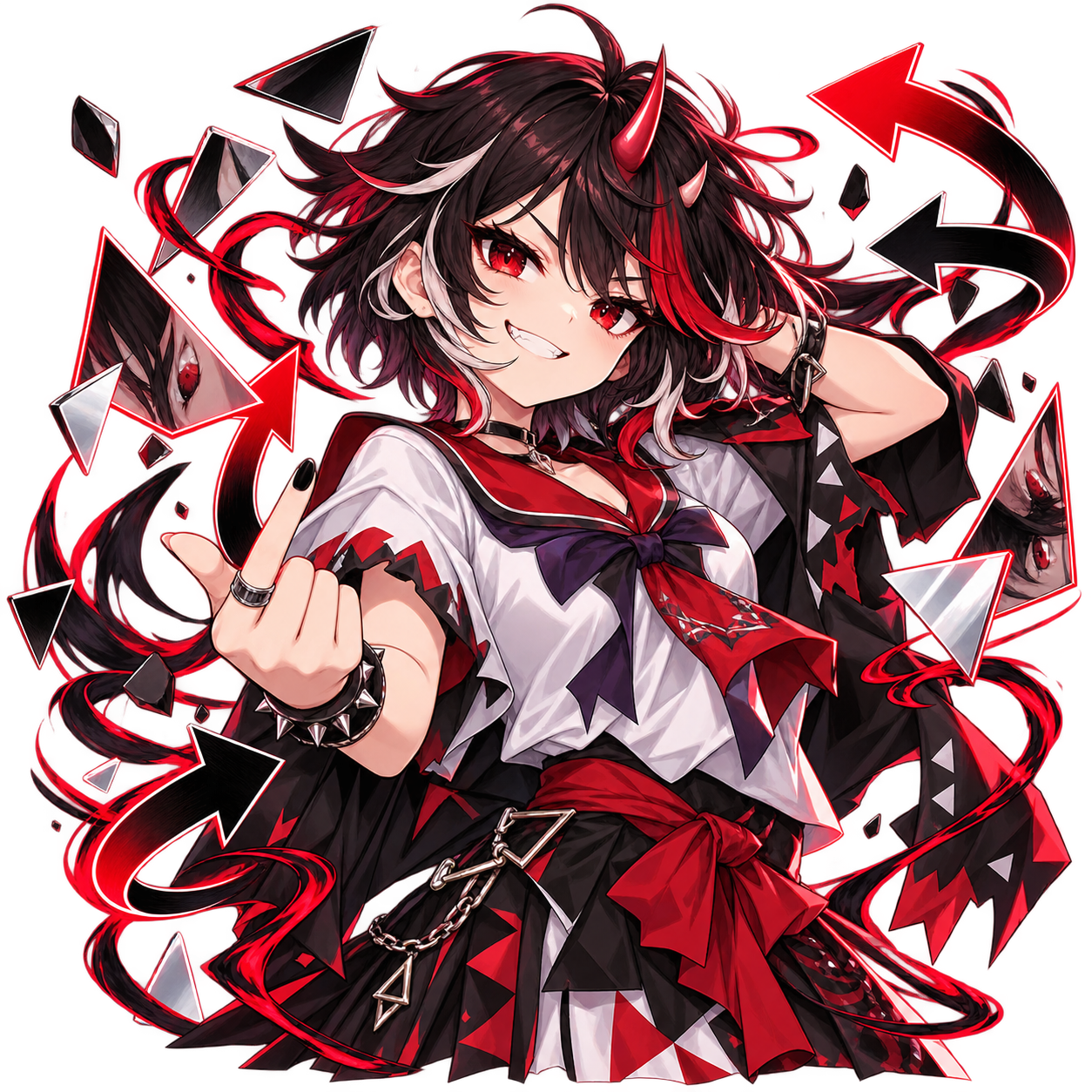 鬼人正邪をモチーフにした東方キャラ診断のオリジナル二次創作イラスト