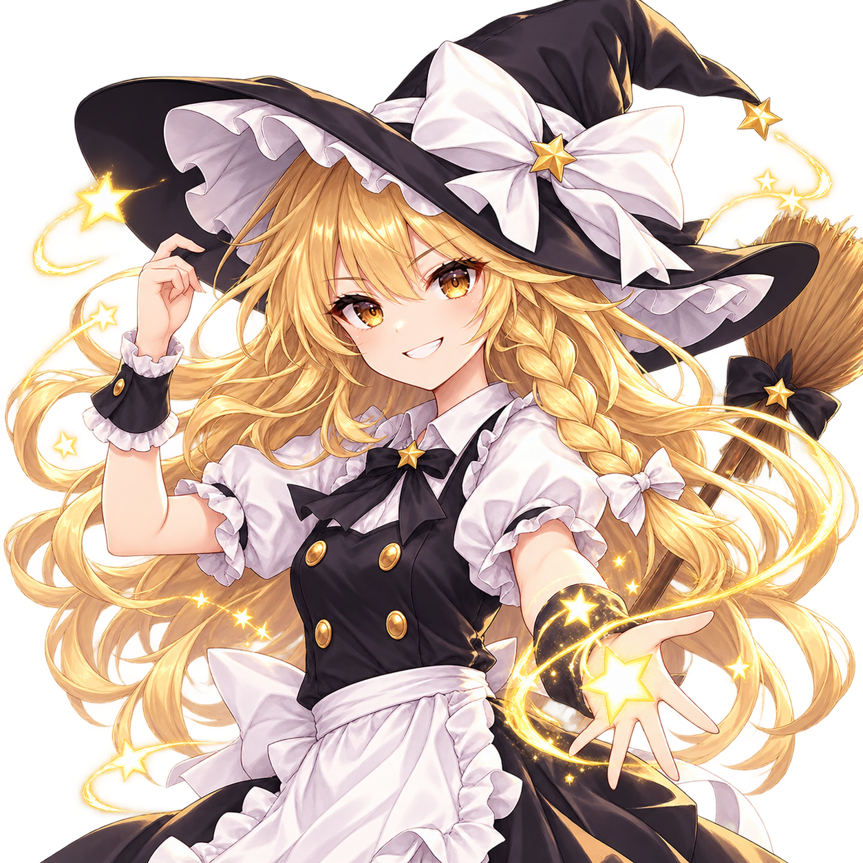 霧雨魔理沙をモチーフにした東方キャラ診断のオリジナル二次創作イラスト