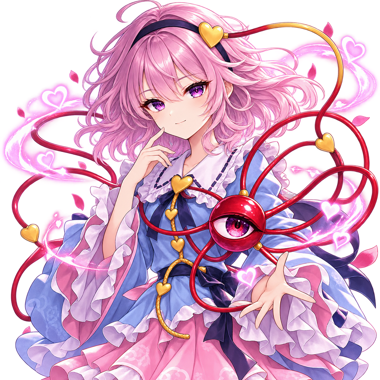 古明地さとりをモチーフにした東方キャラ診断のオリジナル二次創作イラスト
