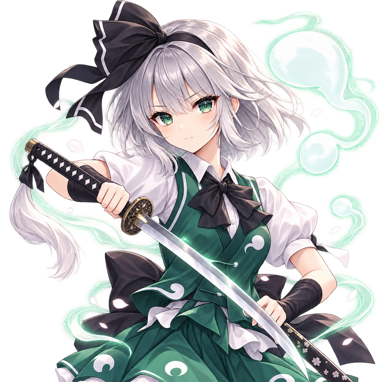 魂魄妖夢をモチーフにした東方キャラ診断のオリジナル二次創作イラスト