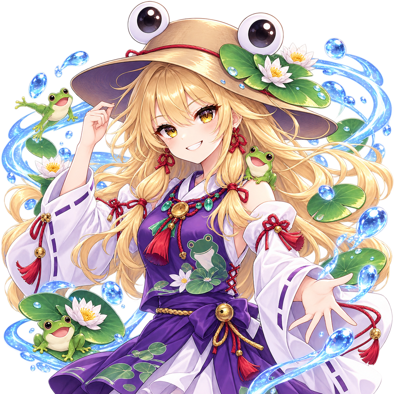 洩矢諏訪子をモチーフにした東方キャラ診断のオリジナル二次創作イラスト