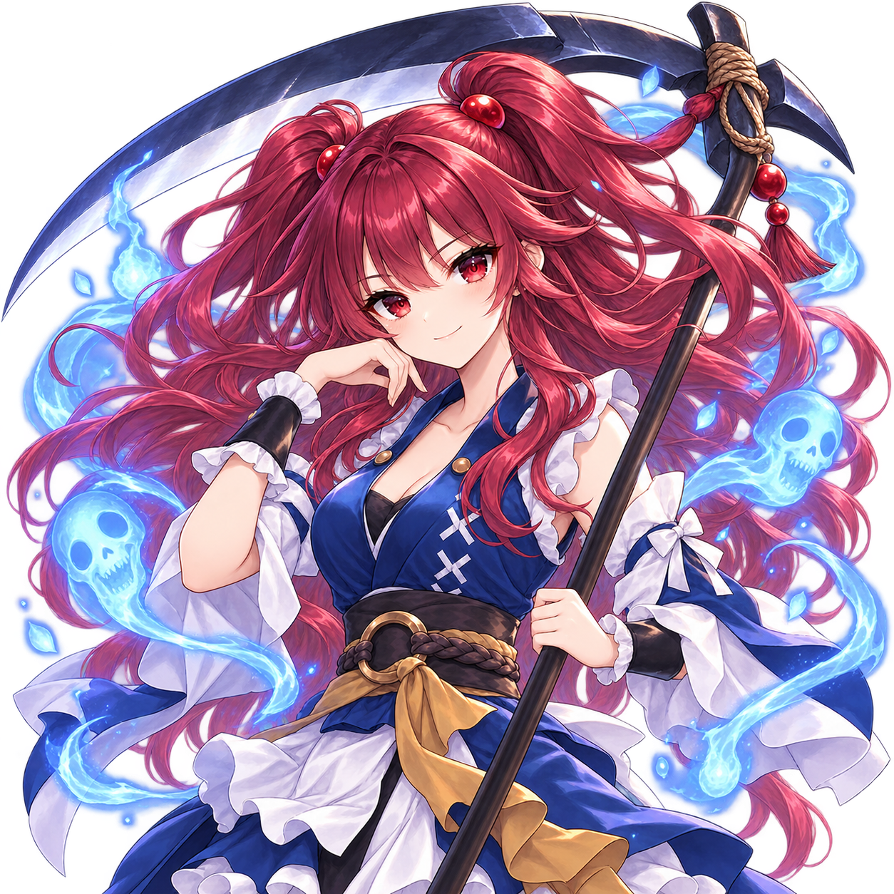 小野塚小町をモチーフにした東方キャラ診断のオリジナル二次創作イラスト