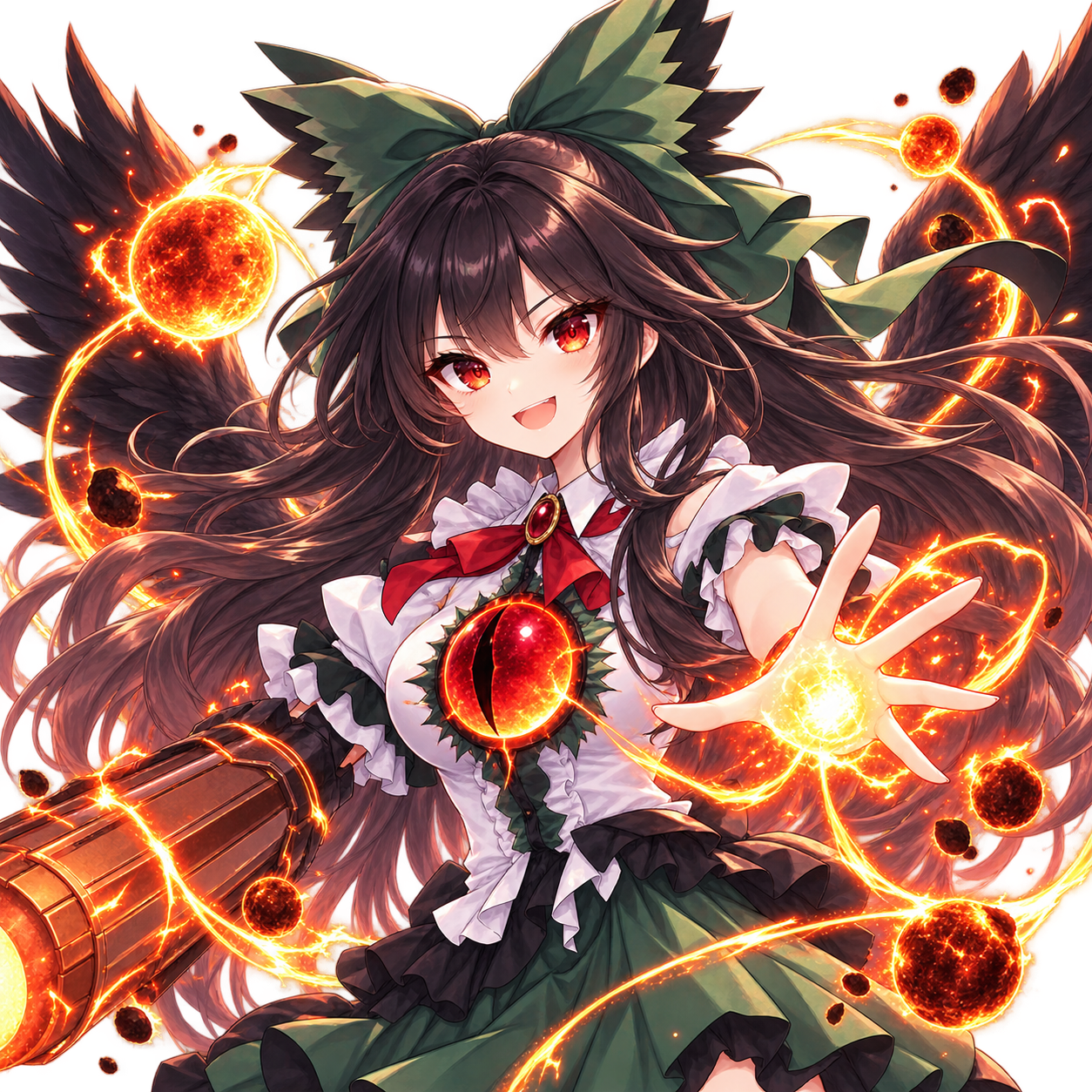 霊烏路空をモチーフにした東方キャラ診断のオリジナル二次創作イラスト