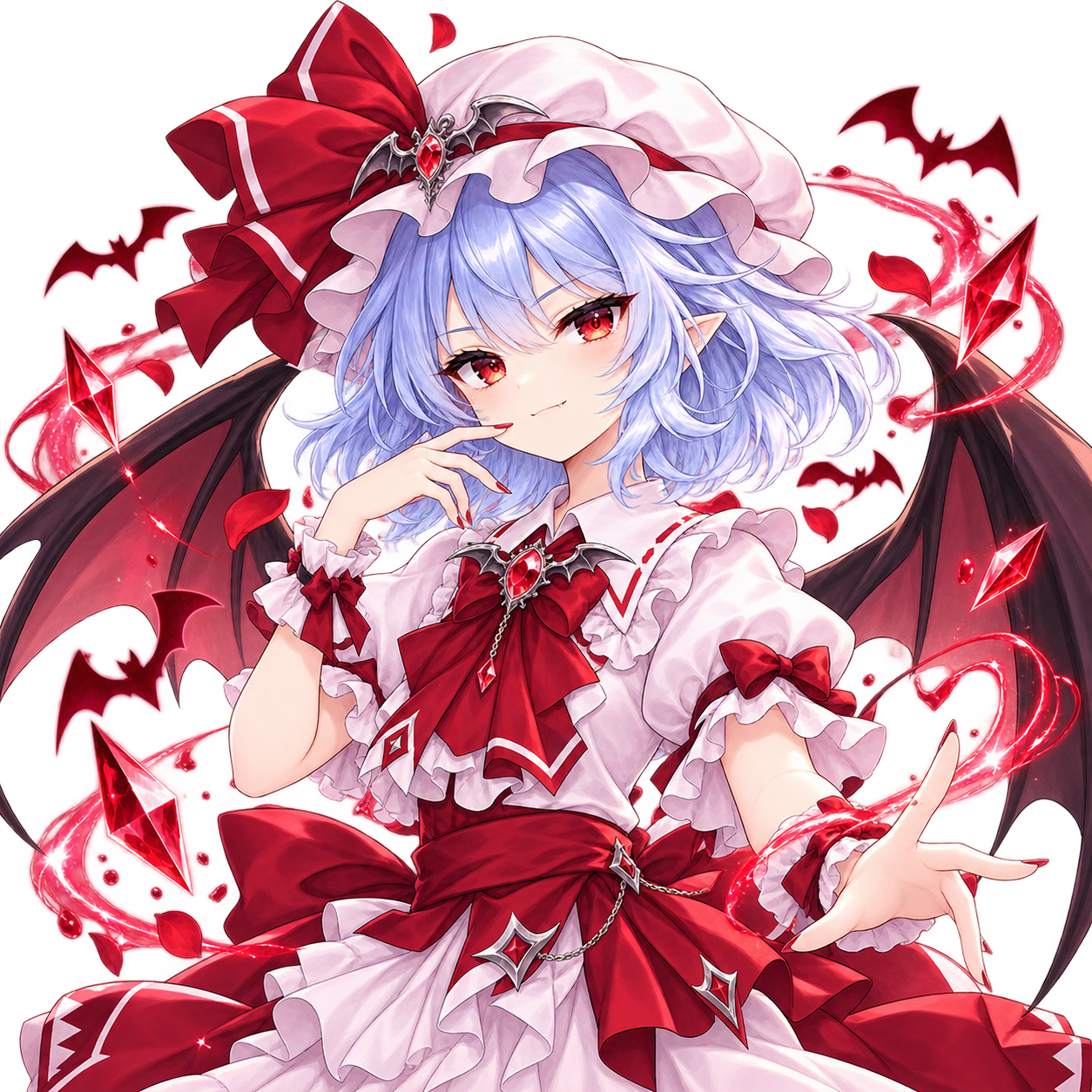 レミリア・スカーレットをモチーフにした東方キャラ診断のオリジナル二次創作イラスト