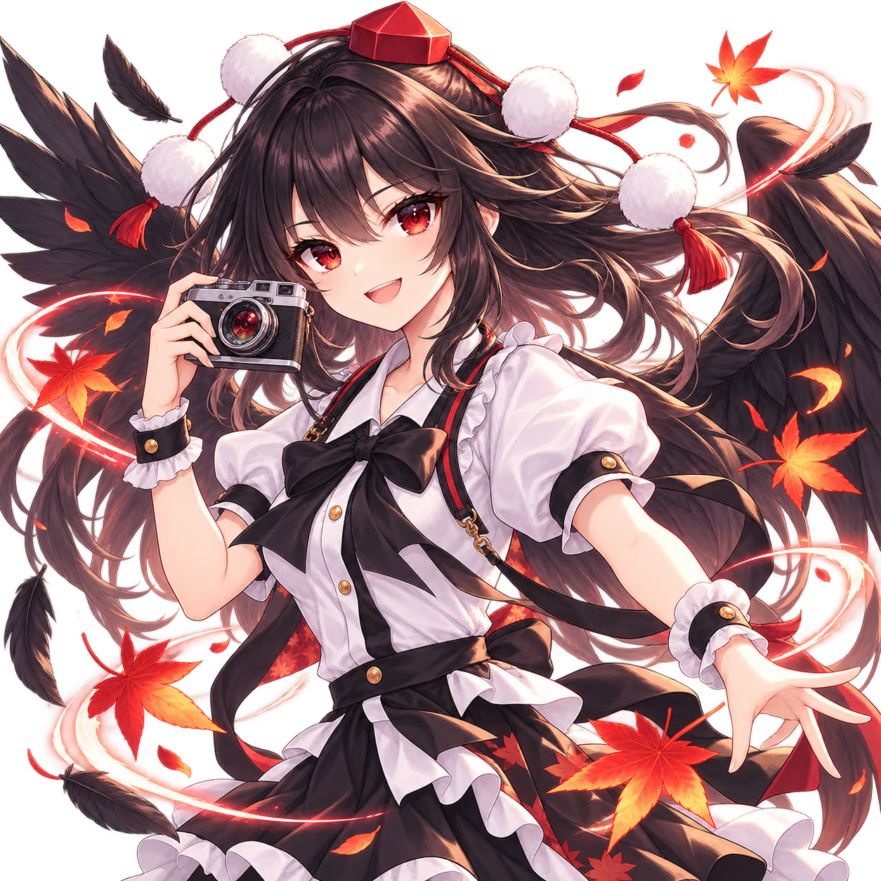 射命丸文をモチーフにした東方キャラ診断のオリジナル二次創作イラスト
