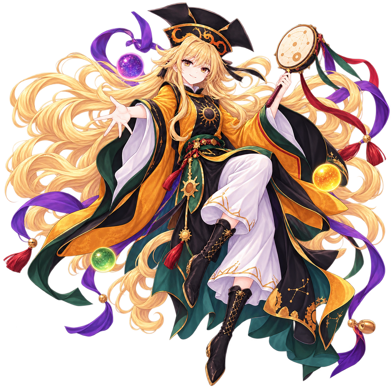 豊聡耳神子をモチーフにした東方キャラ診断のオリジナル二次創作イラスト