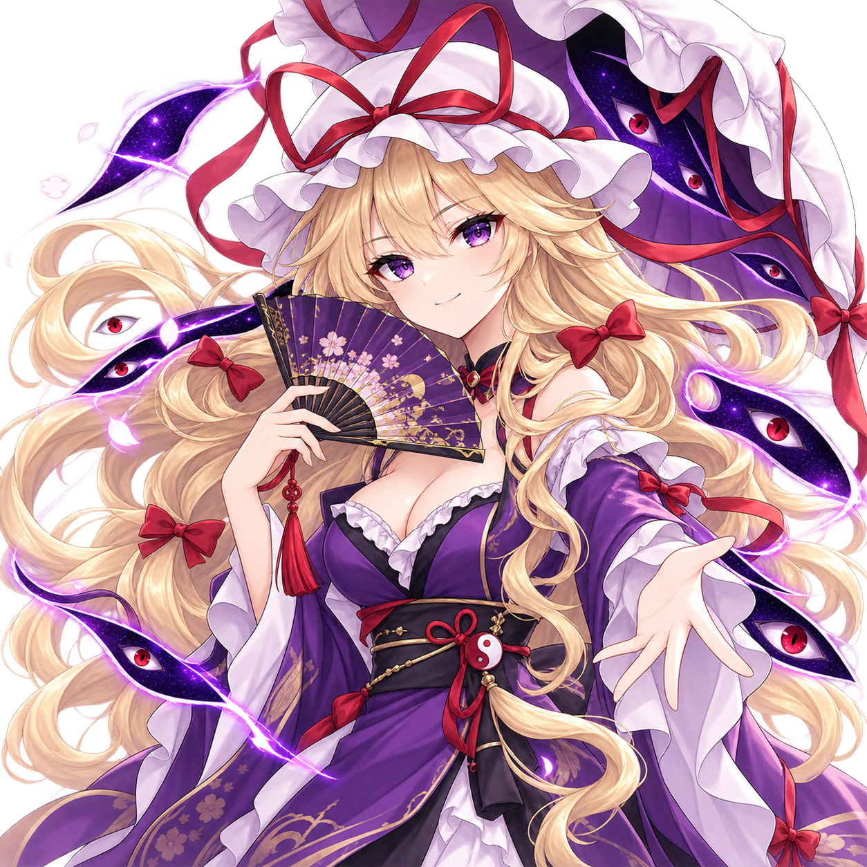 八雲紫をモチーフにした東方キャラ診断のオリジナル二次創作イラスト