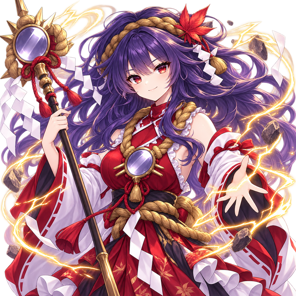 八坂神奈子をモチーフにした東方キャラ診断のオリジナル二次創作イラスト